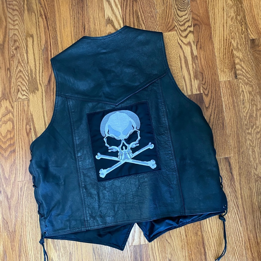 Biker’s leather stuff Vest black XL